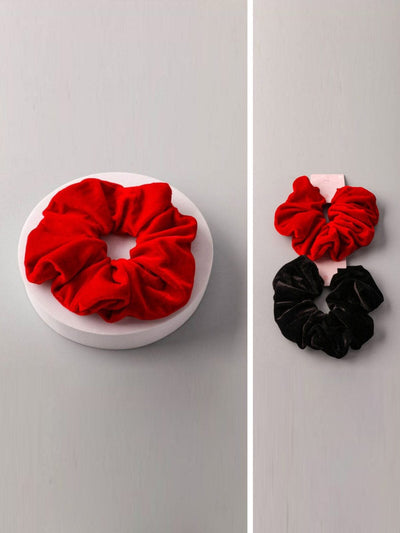 FASHION ASSORTED COLORS VELVET SCRUNCHIES