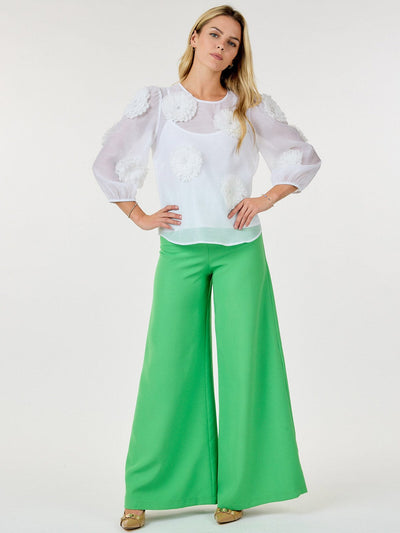 WOMEN'S ZIP UP WIDE LEG PALAZZO PANTS