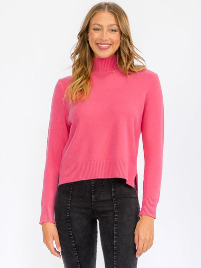 WOMEN'S LONG SLEEVE TURTLE NECK BLOUSE TOP