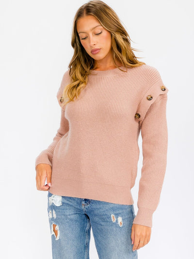 WOMEN'S LONG REMOVABLE SLEEVES PULLOVER SWEATER