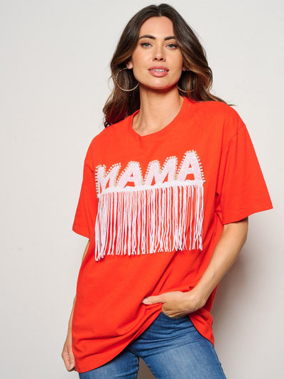 WOMEN'S SHORT SLEEVE MAMA GRAPHIC TOP