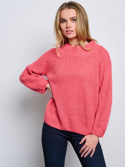 WOMEN'S LONG SLEEVE KNITTED PULLOVER SWEATER