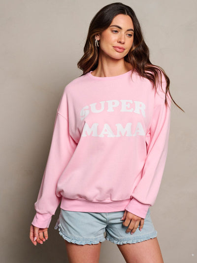 WOMEN'S LONG SLEEVE GRAPHIC PULLOVER SWEATER