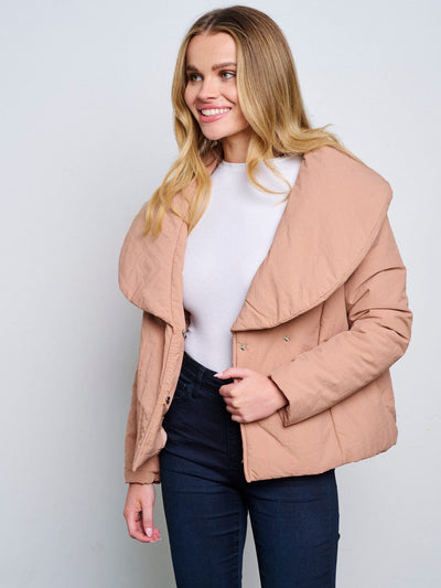 WOMEN'S LONG SLEEVE POCKETS BUTTON CLOSURE JACKET