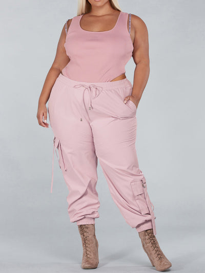 PLUS SIZE BODYSUIT & PANTS 2PC SET