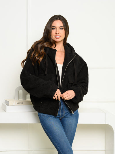 WOMEN'S LONG SLEEVE HOODED ZIP UP JACKET